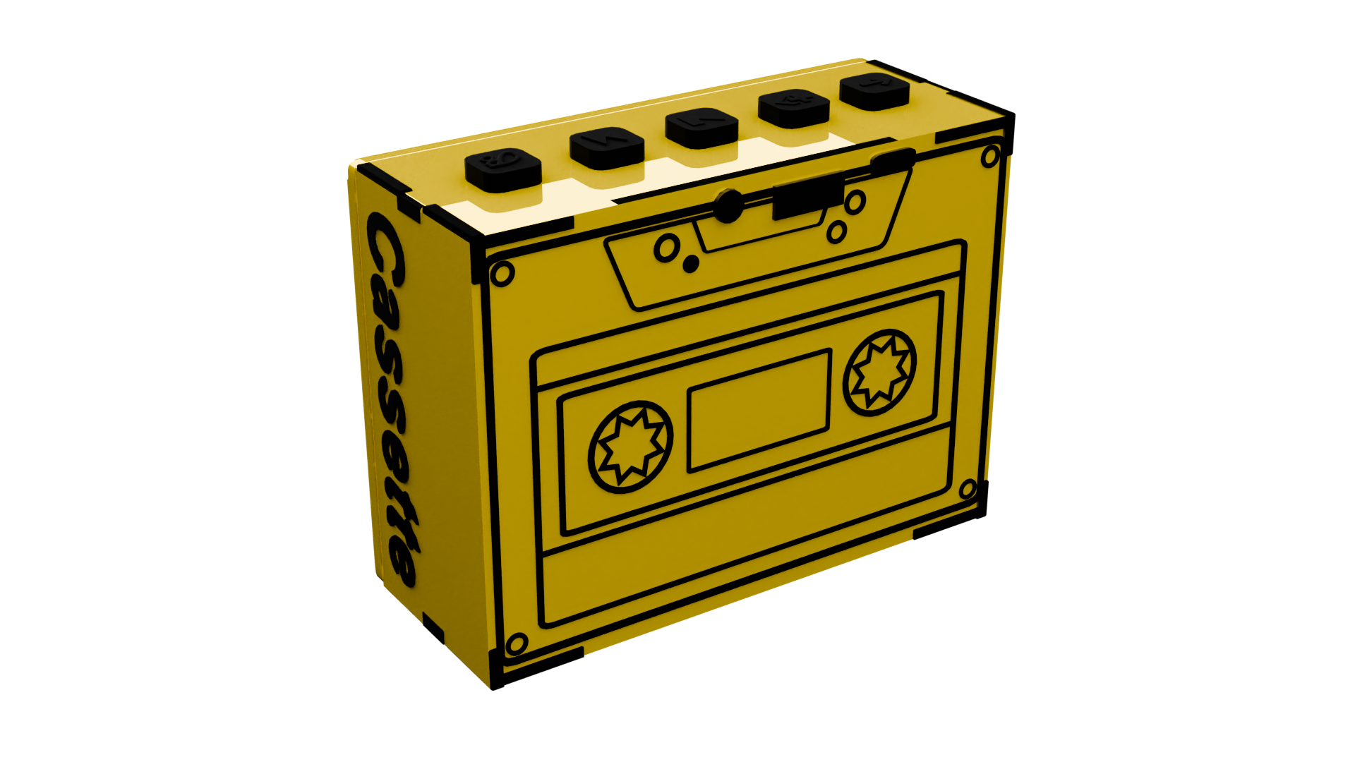 Cassette Yellow 5w Wireless Speaker