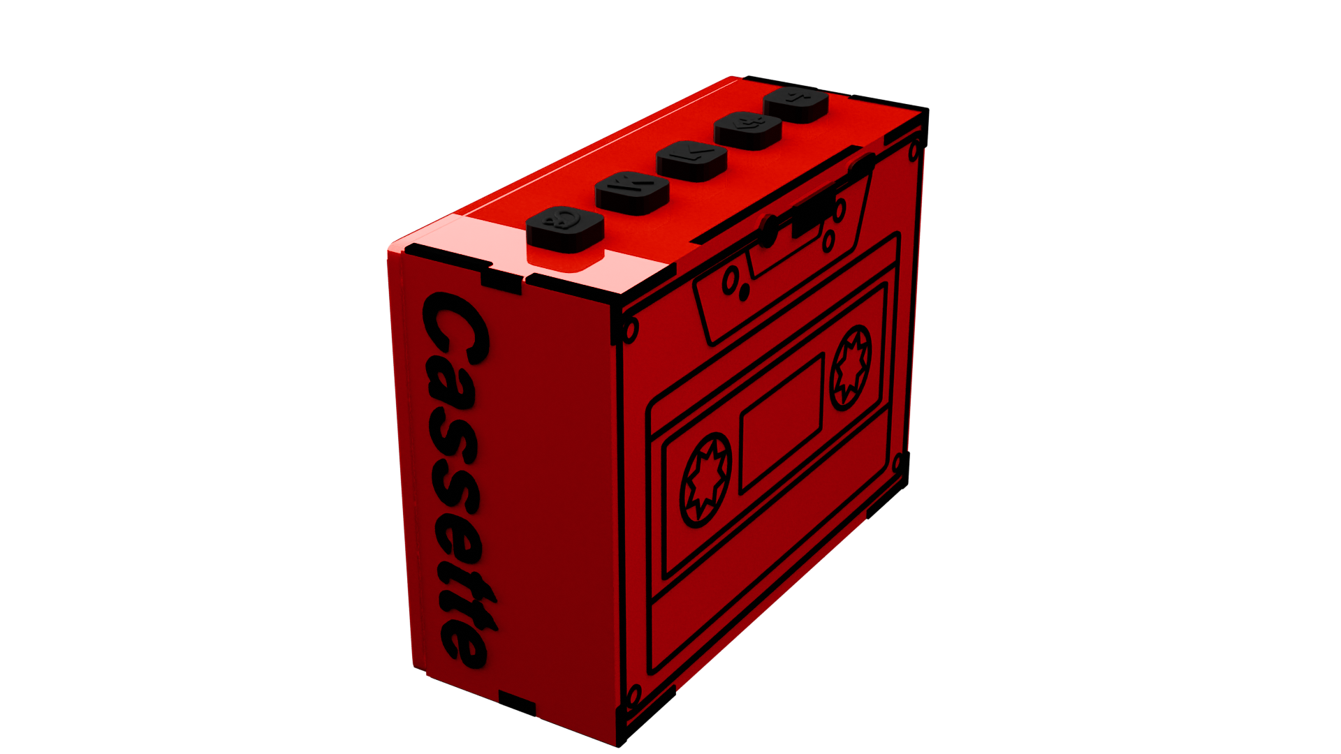 cassette Red 5w Wireless Speaker