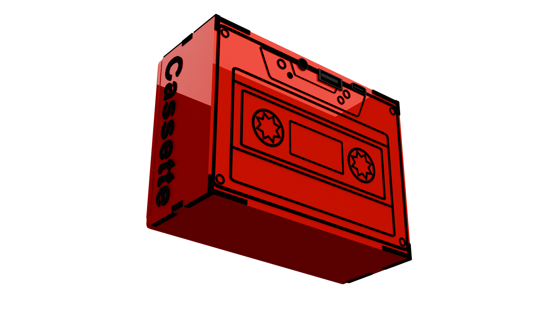 cassette Red 5w Wireless Speaker