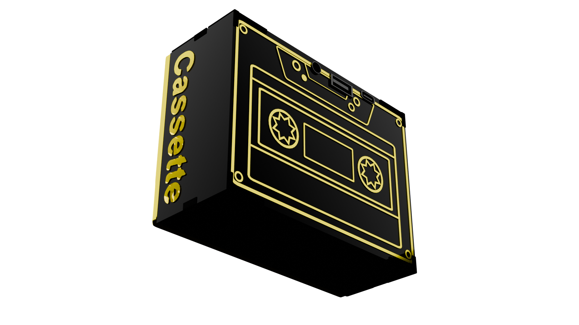 Cassette Black 5w Wireless Speaker