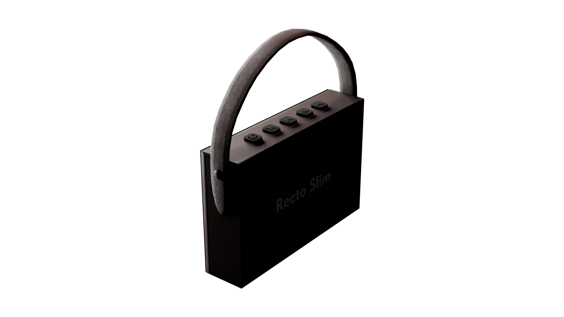 Recto-Slim Brown 10W wireless speaker