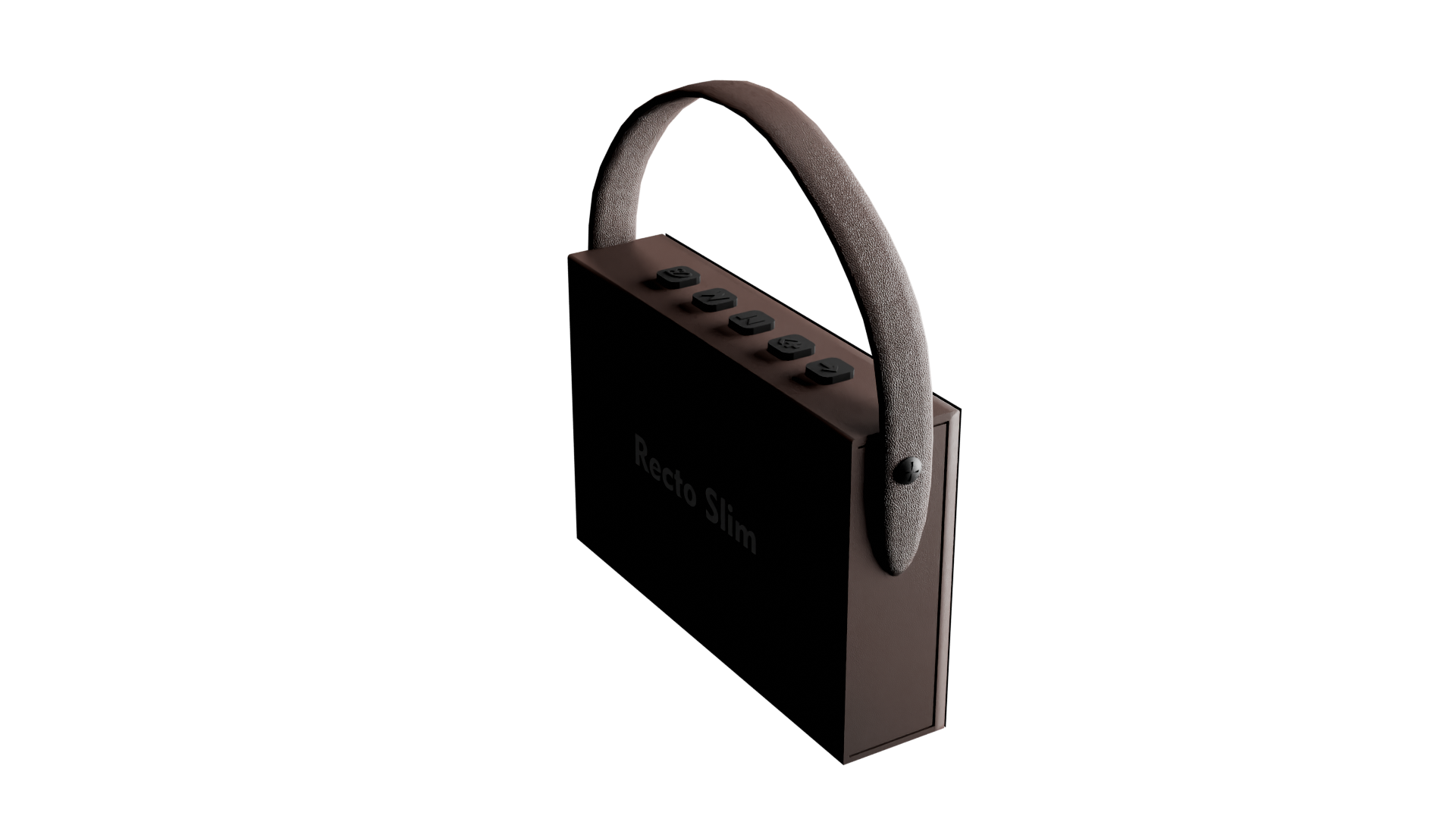 Recto-Slim Brown 10W wireless speaker
