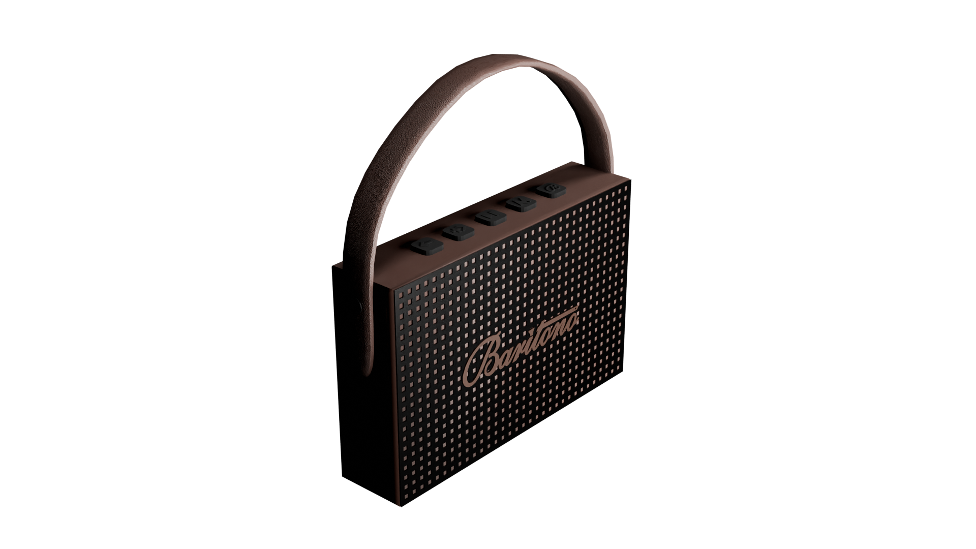 Recto-Slim Brown 10W wireless speaker