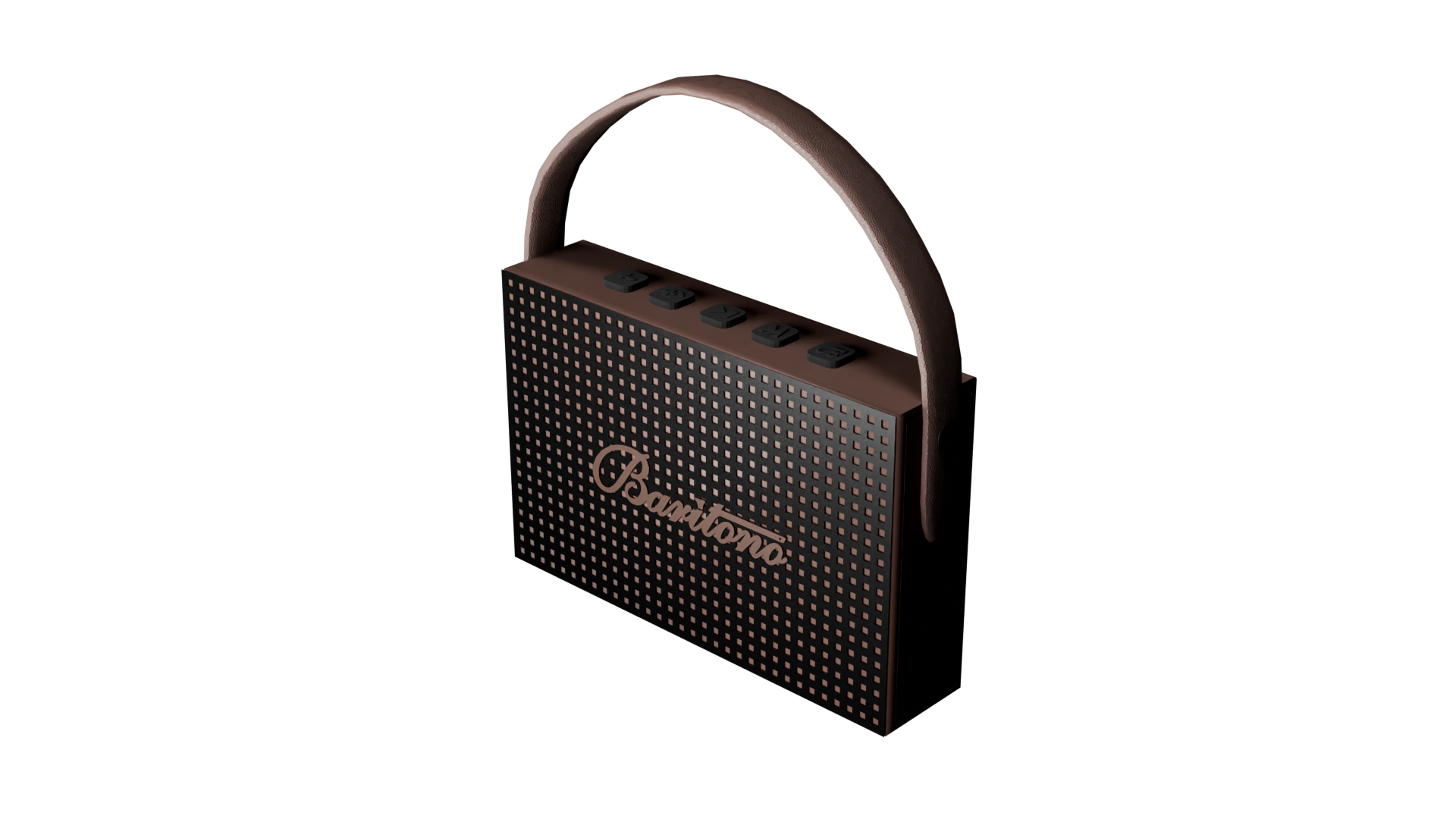 Recto-Slim Brown 10W wireless speaker