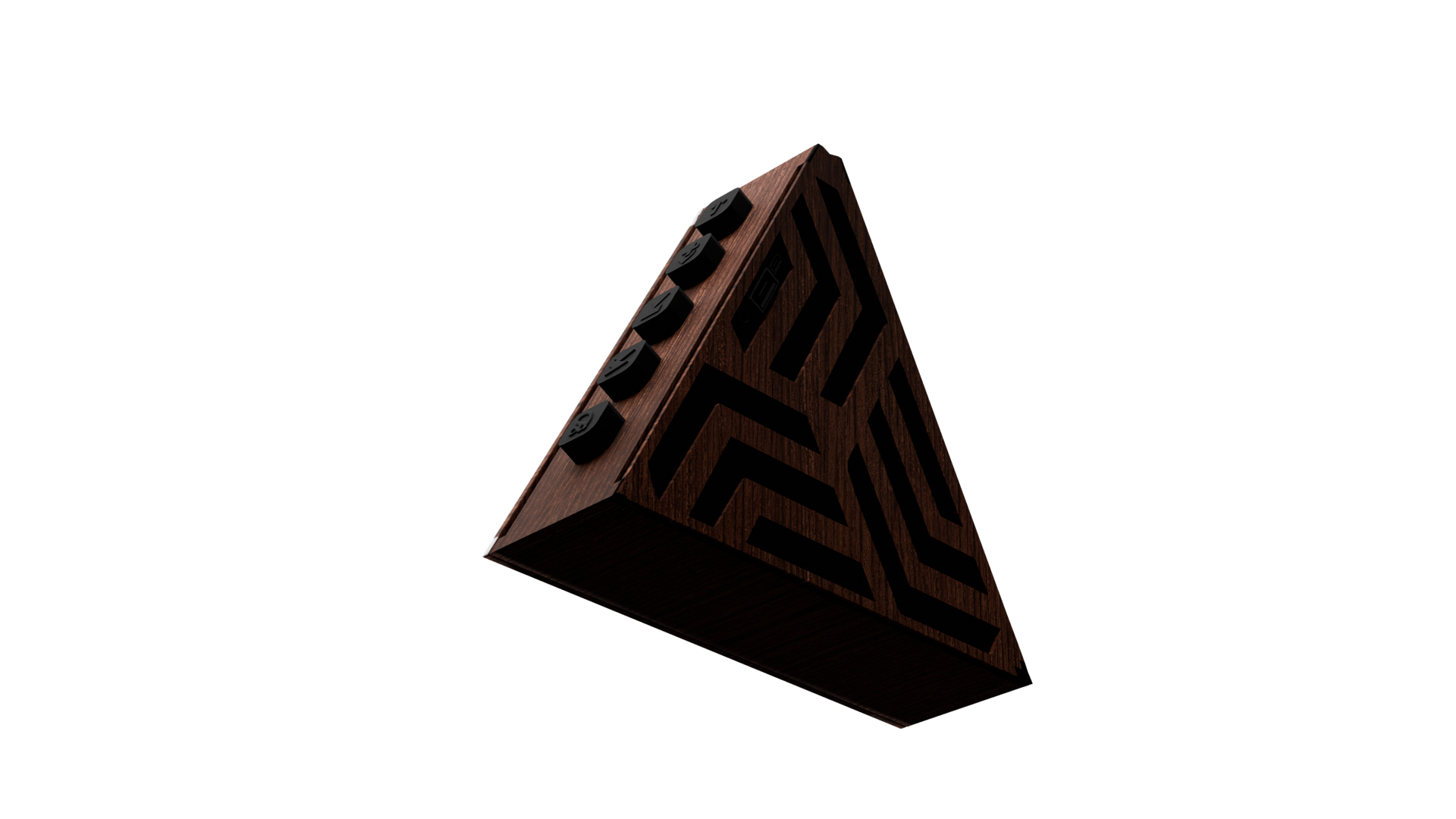 Tribe Dark Wood 7w Wireless Speaker