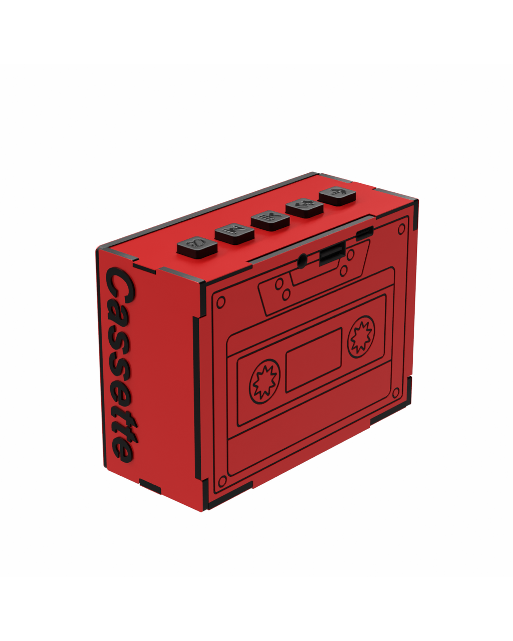 cassette Blood Red 5w Wireless Speaker
