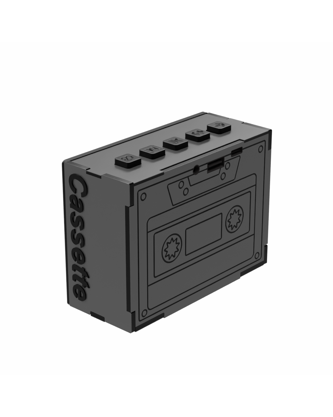 cassette Stone gray 5w Wireless Speaker