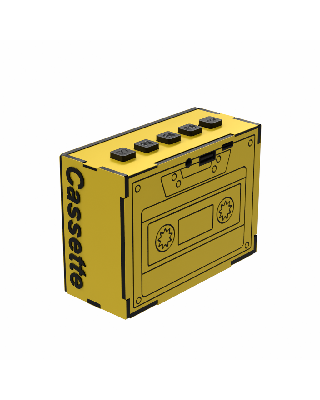 Cassette heritage Yellow 5w Wireless Speaker