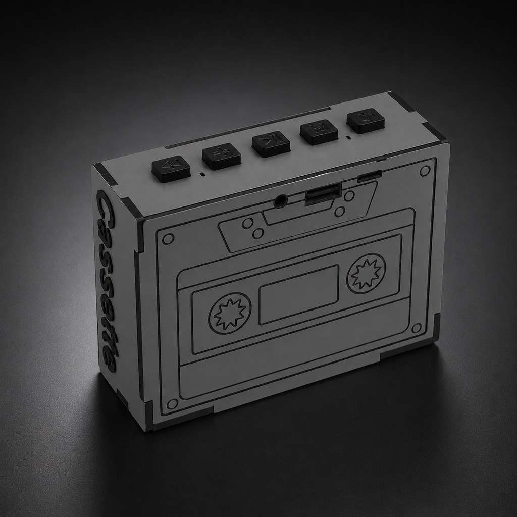 cassette Stone gray Wireless Speaker (5w)