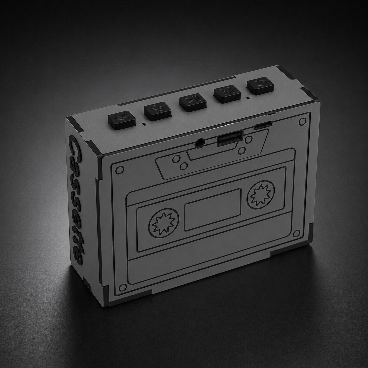 cassette Stone gray Wireless Speaker (5w)