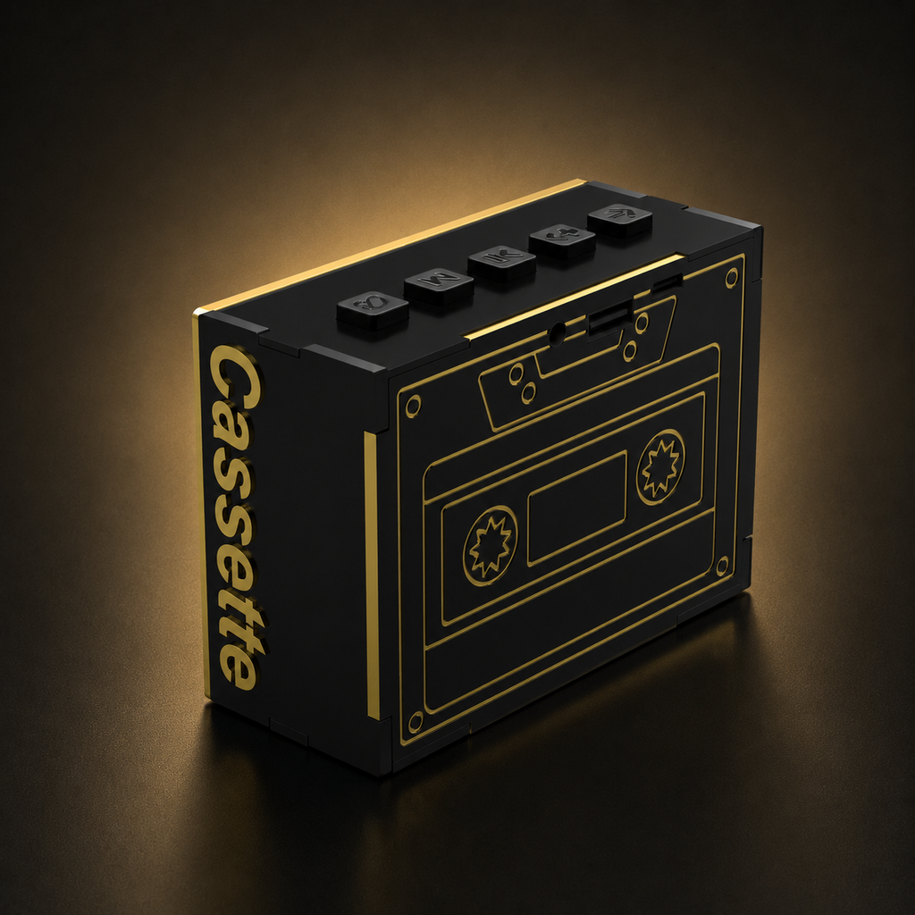 Cassette Midnight Black Wireless Speaker (5W)