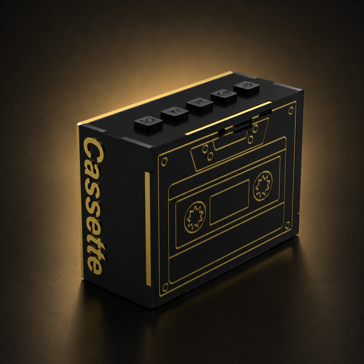 Cassette Midnight Black Wireless Speaker (5W)