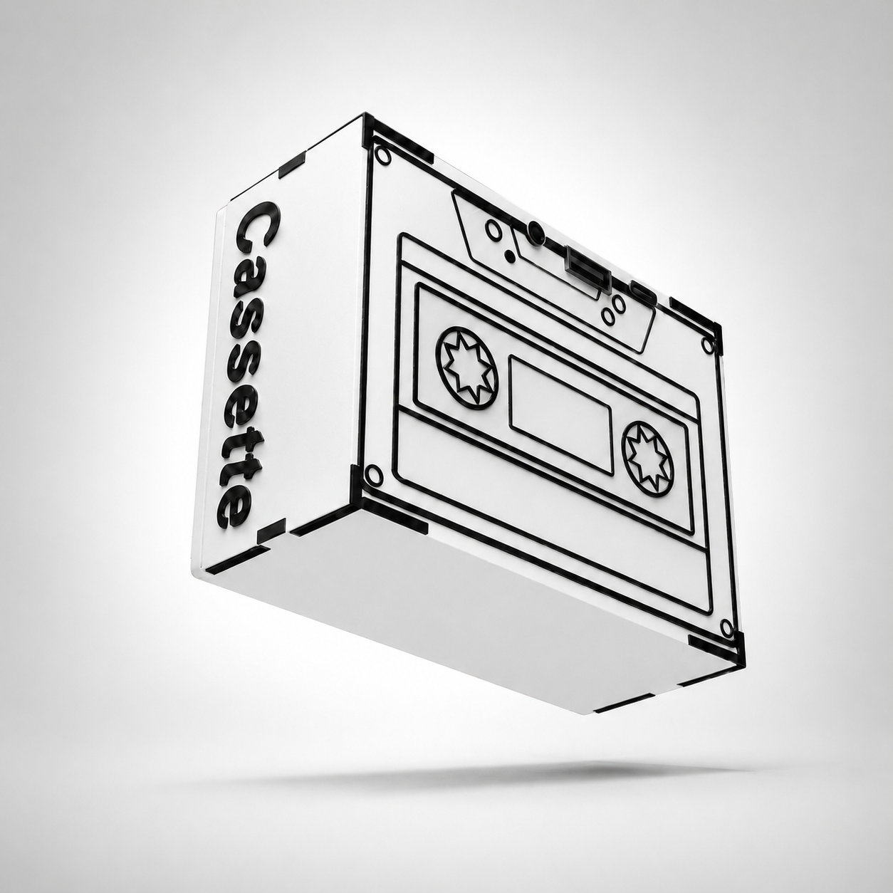 cassette Tape studio white wireless speaker (5W)