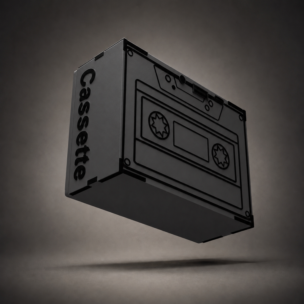 Cassette Tape Chrome Gray Wireless Speaker (5W)