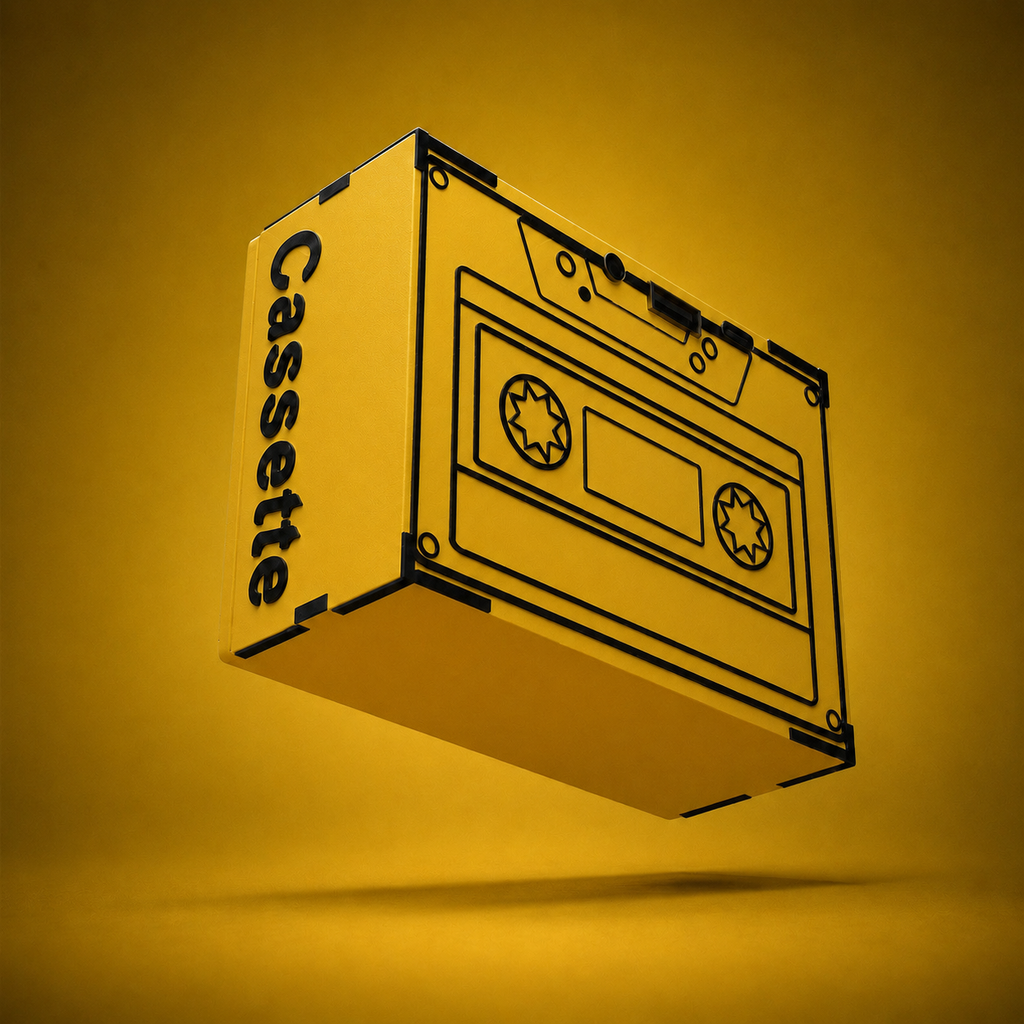cassette Tape Electric Yellow wireless speaker (5W)