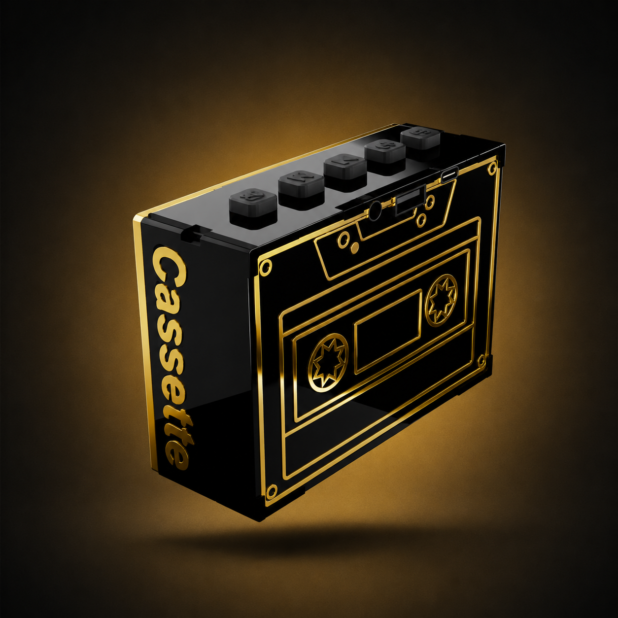 cassette Tape Midnight Black wireless speaker (5W)