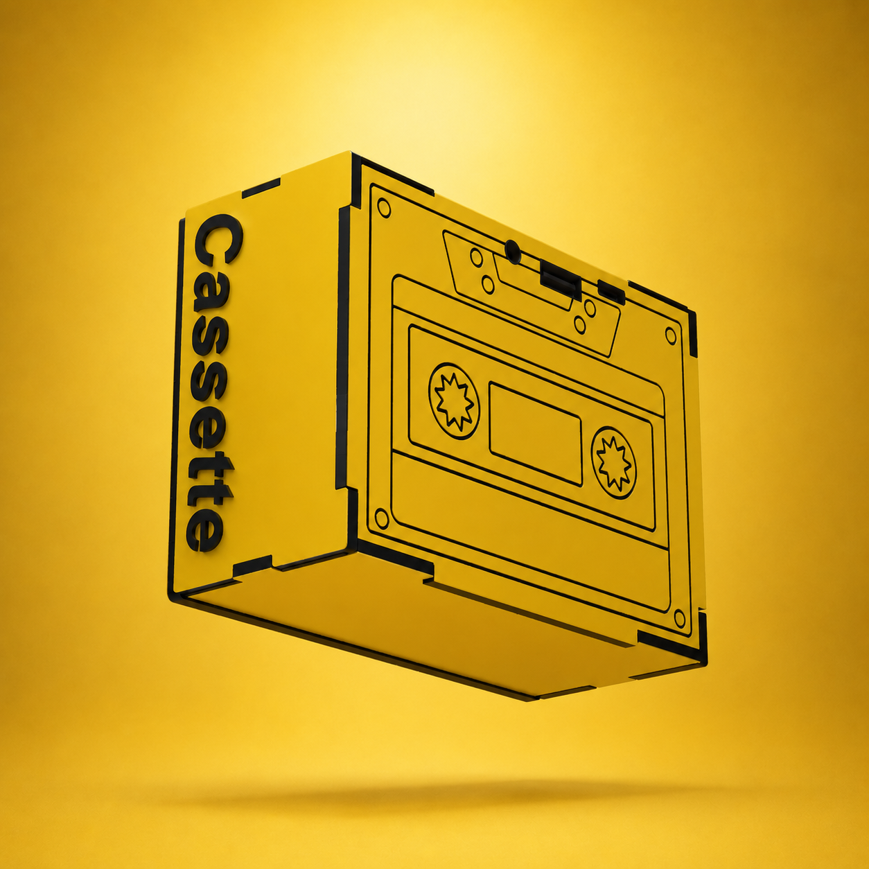 Cassette heritage Yellow Wireless Speaker (5W)