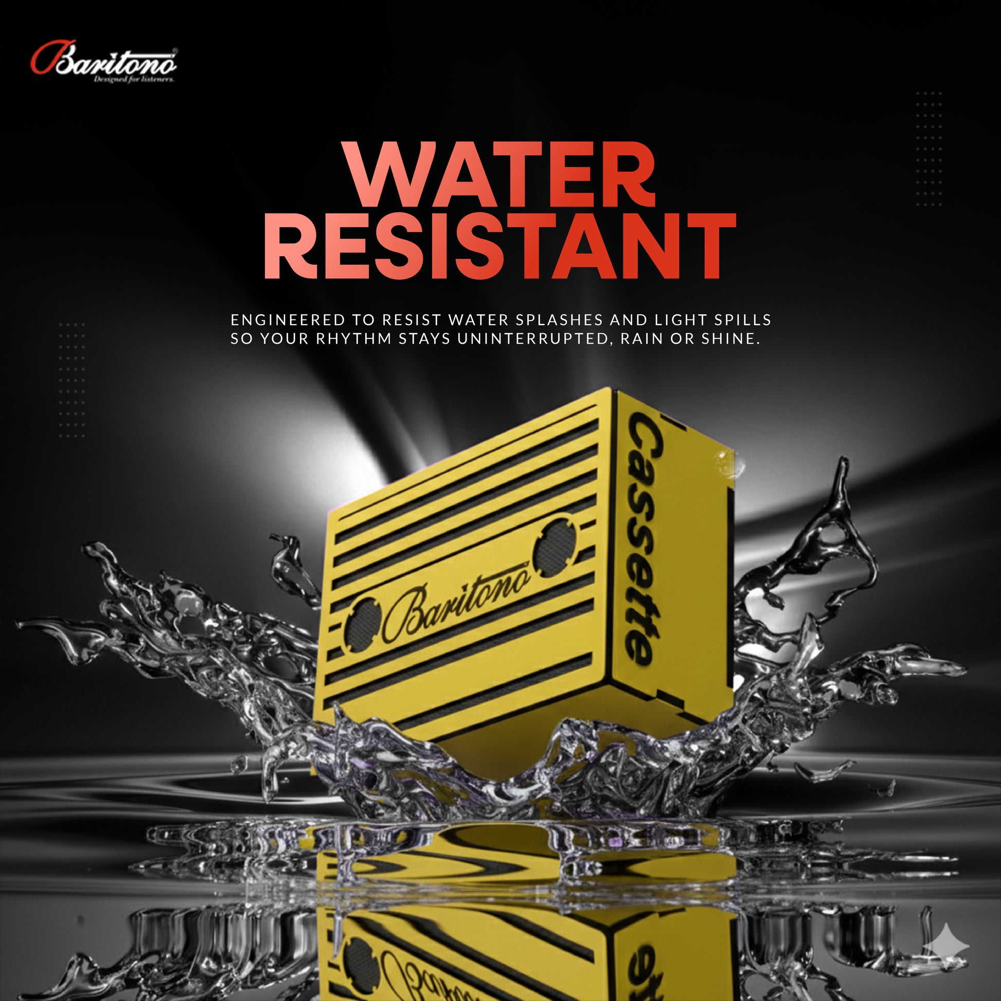 cassette Blood Red 5w Wireless Speaker