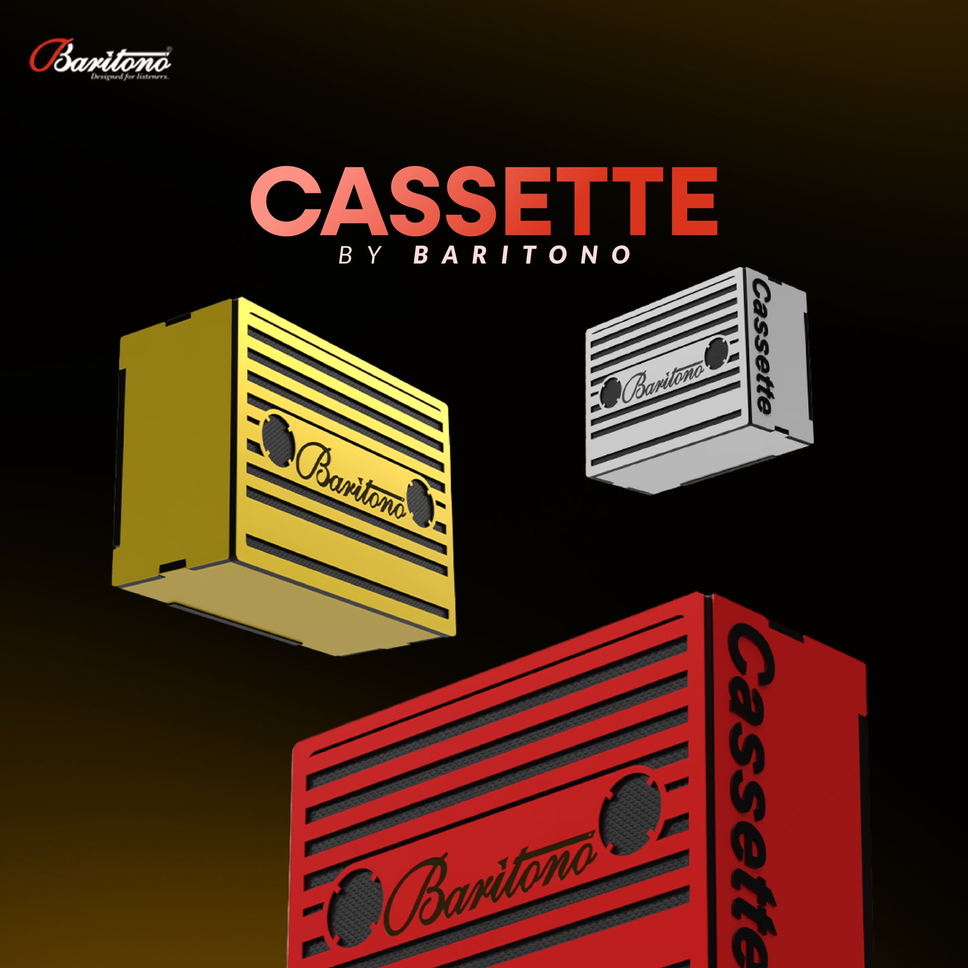 cassette Blood Red 5w Wireless Speaker