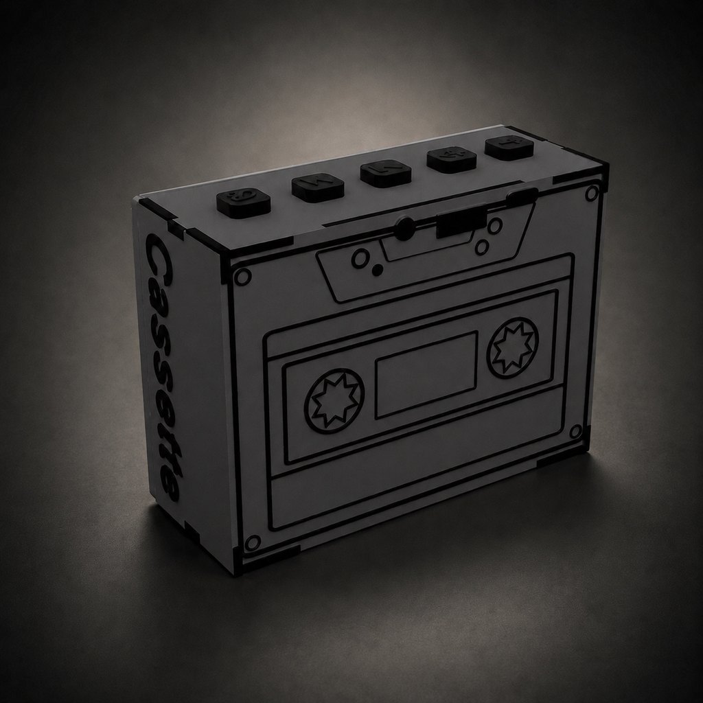 Cassette Tape Chrome Gray Wireless Speaker (5W)