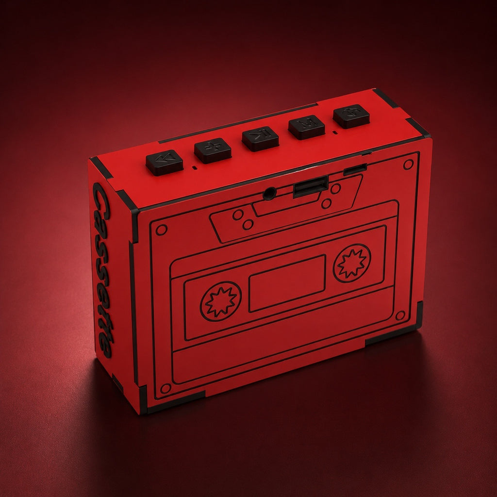 Cassette Blood Red Wireless Speaker (5W)