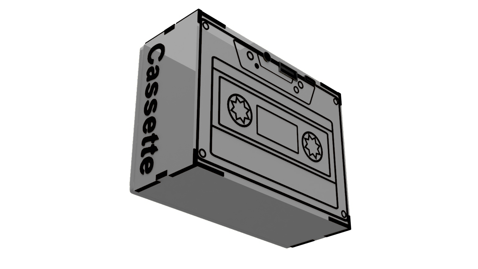 cassette Tape Chrome Gray 5w wireless speaker