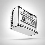 cassette Tape studio white wireless speaker (5W)