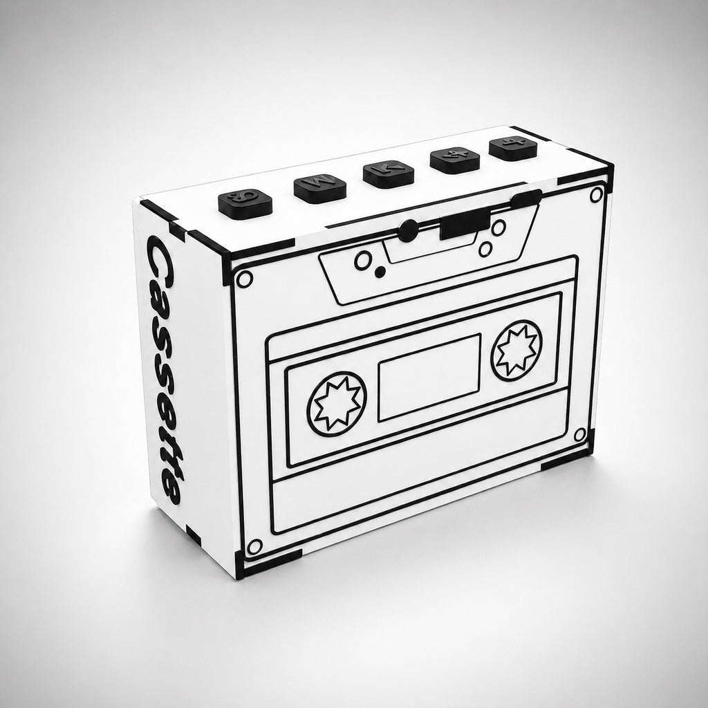cassette Tape studio white wireless speaker (5W)