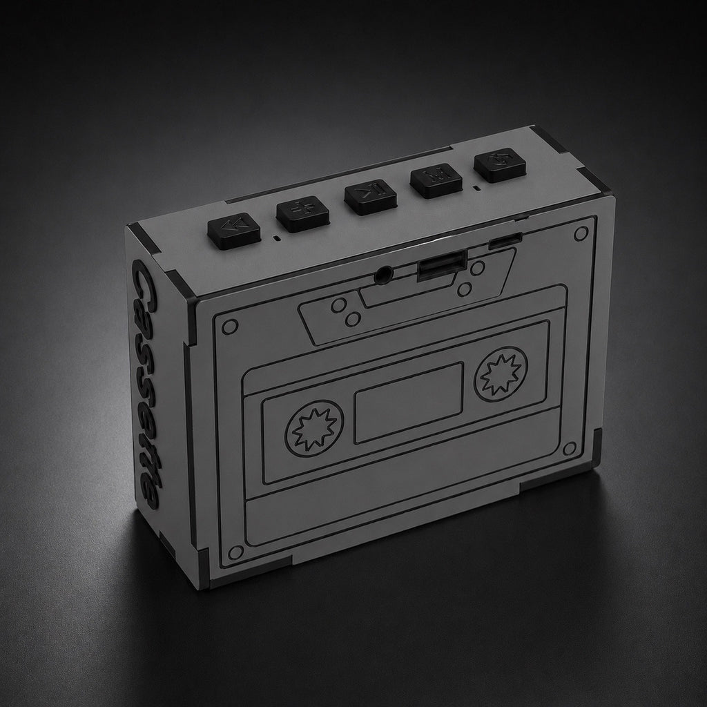 cassette Stone gray Wireless Speaker (5w)