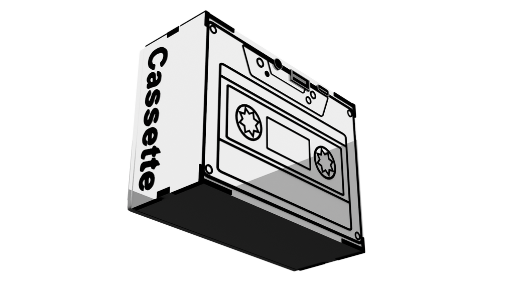 cassette Tape studio white 5w wireless speaker