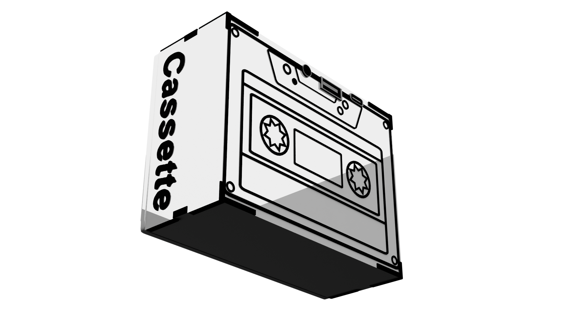 cassette Tape studio white 5w wireless speaker