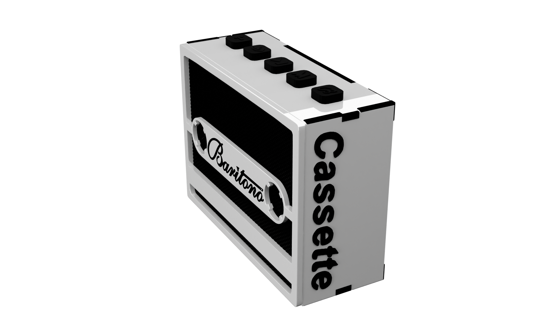 cassette Tape studio white 5w wireless speaker