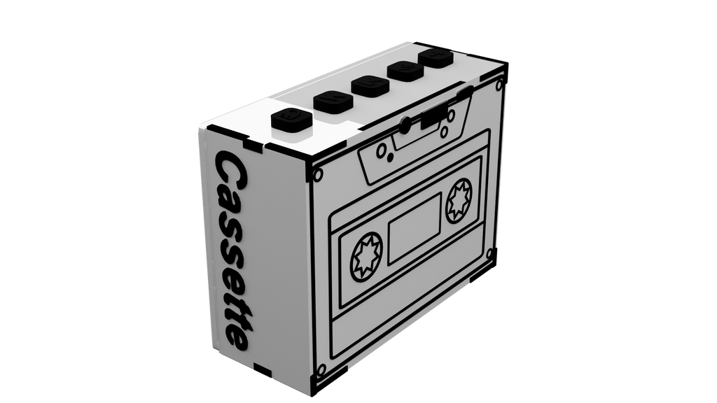 cassette Tape studio white 5w wireless speaker