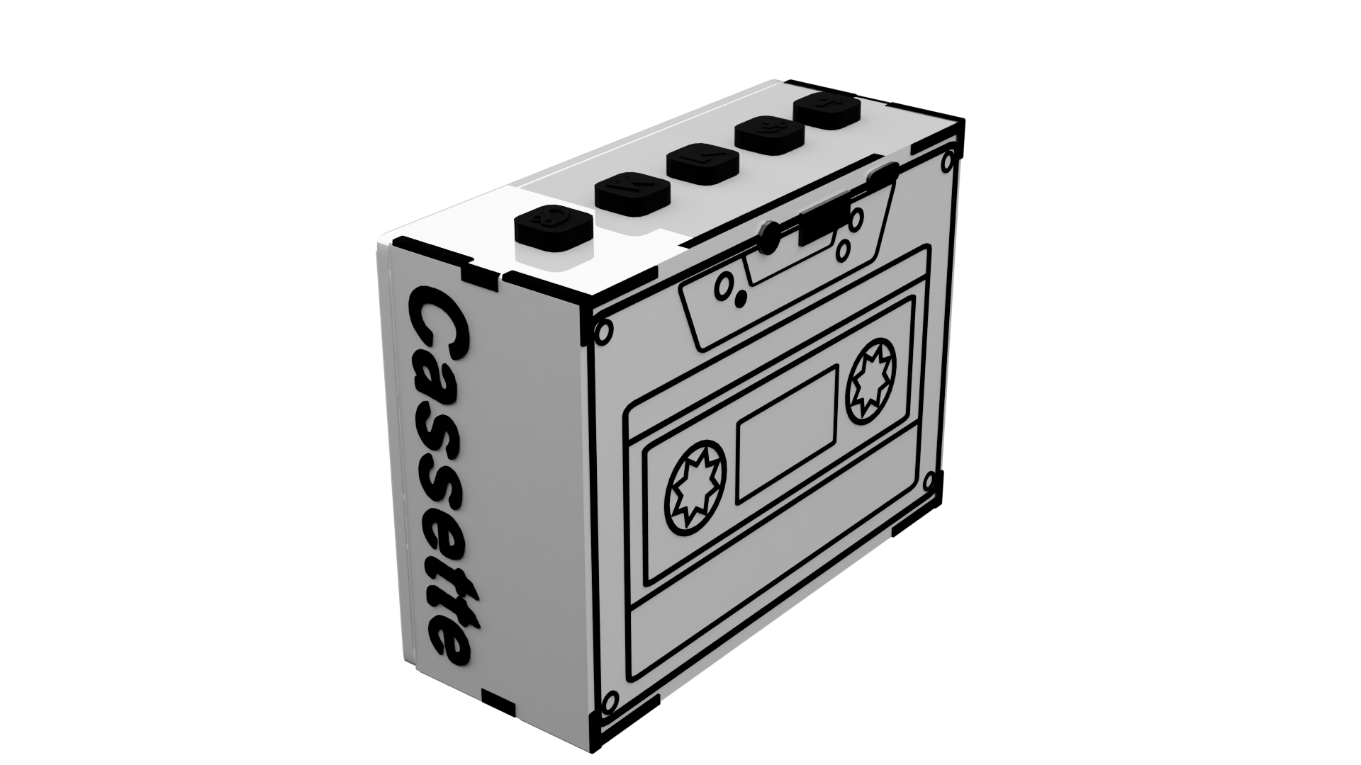 cassette Tape studio white 5w wireless speaker