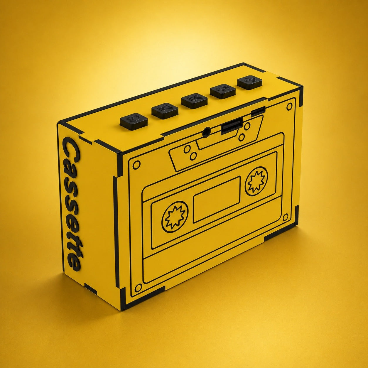 Cassette heritage Yellow Wireless Speaker (5W)