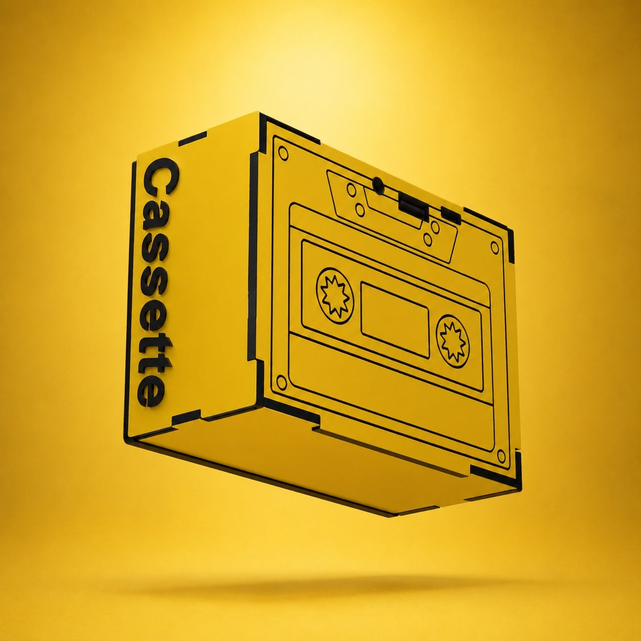 Cassette heritage Yellow Wireless Speaker (5W)
